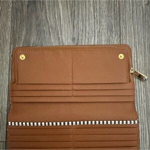 Henri Bendel Brown and Black Card Organizer